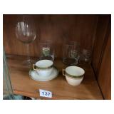 DEMITASSE CUP, GLASSES,