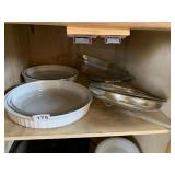 CORNING BAKING DISH, STRAINER