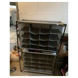 2 TIER, 24 COMPARTMENT FABRIC AND METAL SHOE