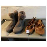 BEAR TRAPS SHORT BOOTS AND LEATHER MOCCASINS, SZ
