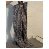 MARC FISHER THIGH HIGH FAUX SNAKESKIN BOOTS, SZ 8