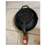 CAST IRON FRY PANS 4 VARIOUS SIZES