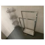 SHOWER SHELF AND TOWEL RACK
