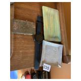 GLASS DRESSER DISH, COASTER, BUSINESS CARD