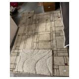 5X7 AREA RUG WITH MATCHING 2X3 DOOR MAT, FAKE