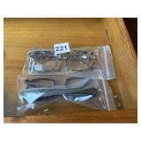 TWO PAIRS OF NEW GLASSES 2.50 POWER