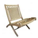 HANS WEGNER STYLE FOLDING LOUNGE CHAIR