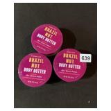 3 SEALED TRADER JOES BRAZIL NUT BODY BUTTER, 8 OZ