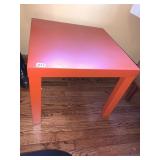 RED ORANGE TABLE