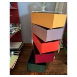 XYLOPHONE STYLE CABINET W/ PULL OUT DRAWERS MULTI