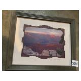 CANYON OVERLOOK PRINT, SIGNED BOTTOM RIGHT