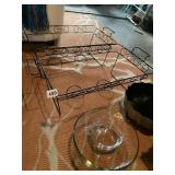 CHAFFING DISH HOLDERS, CLEAR GLASS BOWLS, BUNDT