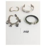 CUFF BRACELETS CHARM BRACELET 925 TRAIN DINOSAUR