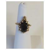 14K GOLD RING 4.47G SIZE 5 TEARDROP TAUPE COLOR