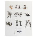 GROUP OF EARRINGS HOOPS DROP BOHO ETC.