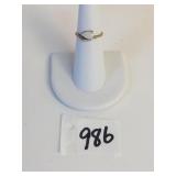 10K GOLD RING SIZE 5.75 TEARDROP OPAL 1.97G