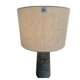 28" BLACK/ WHITE LAMP W/ SHADE