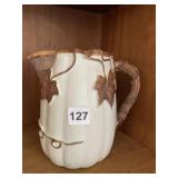 POTTERY LEAF DESIGN PITCHER