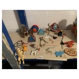 CHRISTMAS ORNAMENTS INCLUDING FELTED BALL, CAT