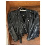 WILD LEATHER MOTORCYCLE JACKET W/ CHAINS AND
