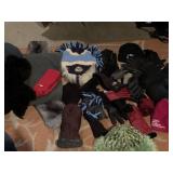 KNIT HATS, GLOVES INCLUDING LEATHER, SCARVES
