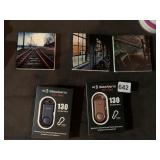 2 NEW PERSONAL ALARMS AND 3 TILE COASTERS,
