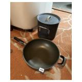 CALPHALON STOCK POT WITH LID AND WOK