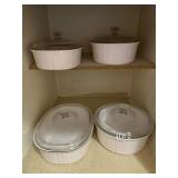 4 CORNING WARE BAKING CASSEROLES