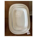 CRATE AND BARREL 3 PLATES 9" TO 13"