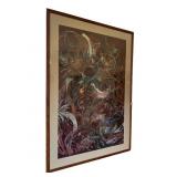 ORIGINAL PASTEL WOOD FRAME - 36" X 52" - DID NOT