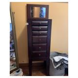 JEWELRY CASE 6 DRAWERS 40" H X 16" W X 11" D