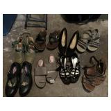 8 PAIRS OF WOMENï¿½S SZ 7/8 SHOES, MUCH WEAR, LIFE