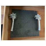 PALM TREE HANDLE SLATE SERVING TRAY, TABLE RUNNER