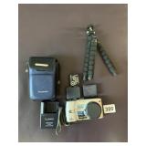 LUMIX CAMERA W/ TRIPOD, 3 EXTRA BATTERIES, CASE