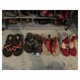 4 PAIRS OF GENTLY WORN WOMENï¿½S SHOES SZ 7/8,