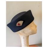 PILLBOX HAT DOESKIN WOOL FELT GEO PULLMAN CO
