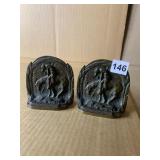 BRONZE "END OF THE TRAIL" INDIAN WARRIOR BOOK