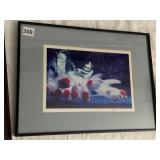 PRINT CAT LOOKING IN FISH TANK, CO ON BOTTOM