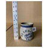 SIGNED 4" MT LEBANON PA STONEWARE CROCK