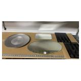 16" MIRRORED DRESSER TRAY, 15" KENSINGTON TRAY