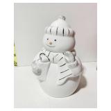 LENOX SNOWMAN COVERED JAR NIB