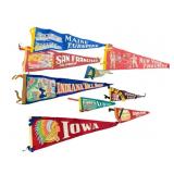 VINTAGE SOUVENIR PENNANTS