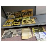 90S STEELERS POSTGAZETTE PROMO FLYERS AND SOME