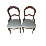 PAIR OF UNHOLSTERED WOOD CHAIRS WITH HIP GUARDS