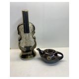 JAPAN TEAPOT AND MUSICAL VIOLIN DECANTER NO