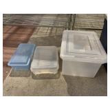 3 SMALLER BINS, 2 FLIP TOPS
