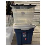2 LARGE STORAGE BINS, ONE FLIP TOP