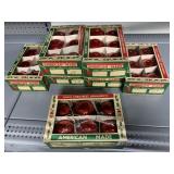 7 NEW BOXES OF GLASS CHRISTMAS BULBS