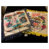 VINTAGE SOUVENIR PILLOW COVERS USN MOTHER FORT