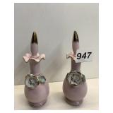 4 JAPAN PORCELAIN VINTAGE PERFUME BOTTLES